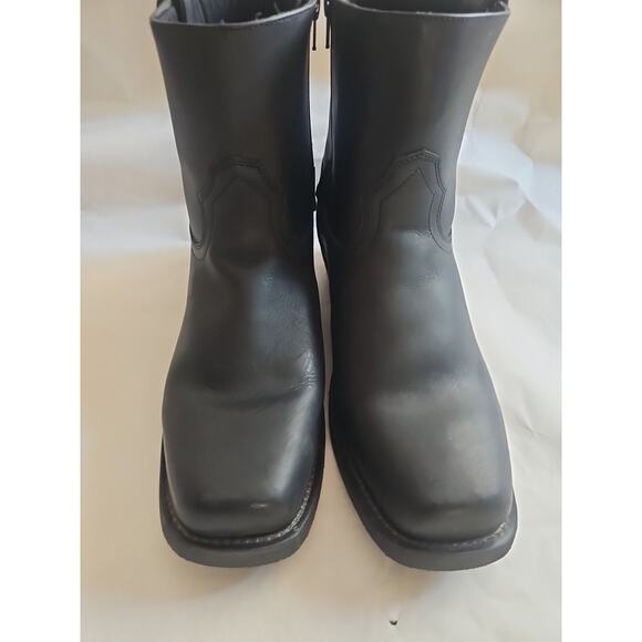 Dingo Boots 12D Rev Up Zipper Up Square Toe Biker Motorcycle DI19090 - Picture 2 of 15